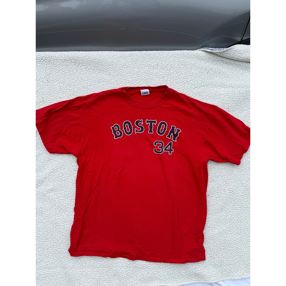CSA David Ortiz Boston Red Sox‎ #34 Big Papi MLB Red Graphic T-Shirt Mens XL